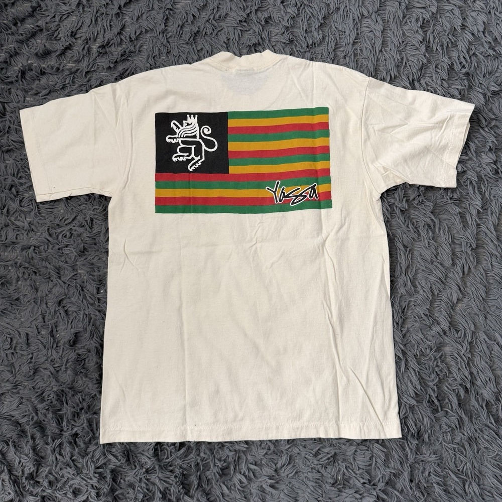 Vintage 90s Yasa Taste Lion Flag Skater Surf Shirt Men's Size Medium USA Made